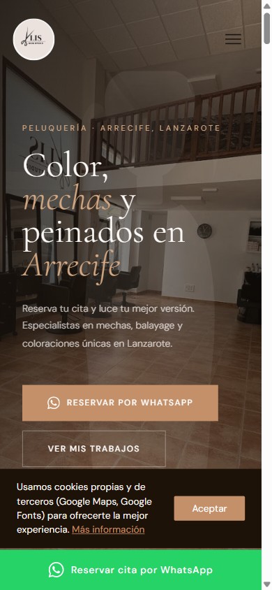 Web de LIS Hair Studio — Peluquería en Arrecife, Lanzarote